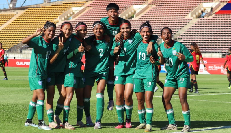 তৃষ্ণার দুর্দান্ত হ্যাটট্রিক, গোলবন্যায় ভেসে গেল তিমুর—৮-০ গোলের বিশাল জয় বাংলাদেশের