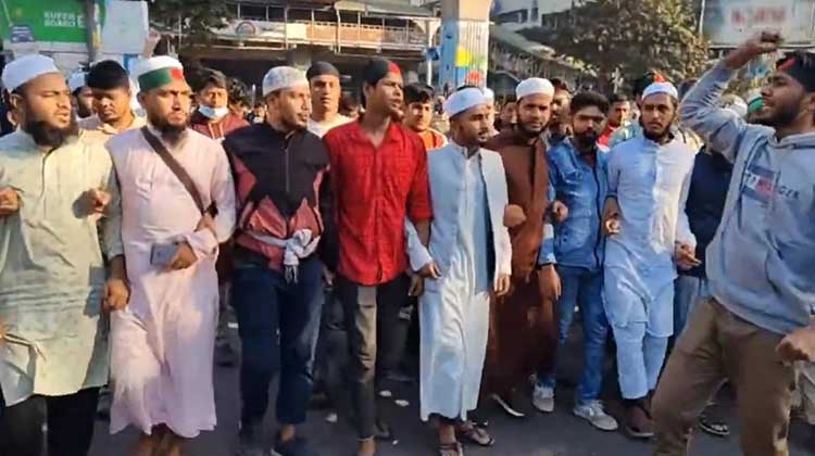 হাদির মৃত্যুর প্রতিবাদে উত্তাল শাহবাগ, ন্যায়বিচারের দাবিতে রাজপথে ছাত্র-জনতা