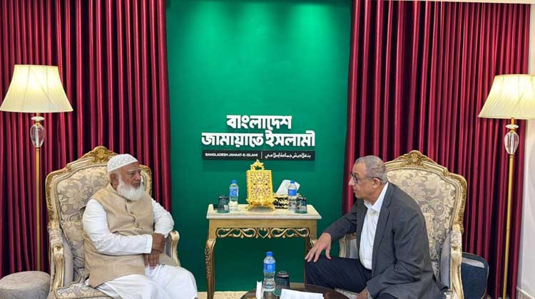জামায়াত আমির ডা. শফিকুর রহমানের সঙ্গে ফিলিস্তিন রাষ্ট্রদূতের সাক্ষাৎ