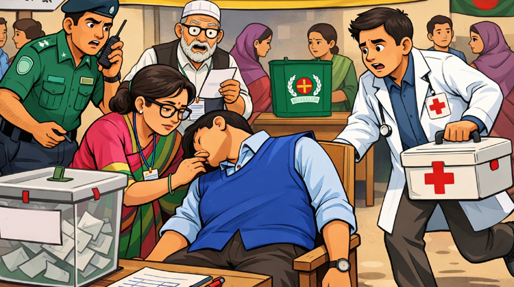 ভোটের দায়িত্বে থাকা অবস্থায় প্রাণ হারালেন পোলিং অফিসার—সরাইলে কেন্দ্রে নেমে এলো শোকের ছায়া