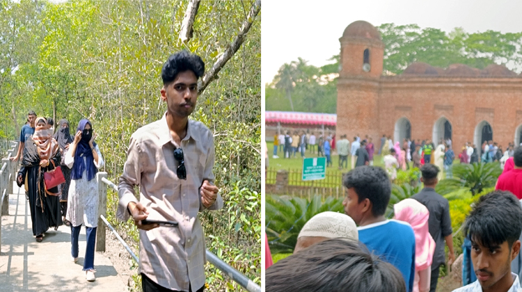 ঈদের ছুটিতে পর্যটকের ঢল: সুন্দরবন ও ষাটগম্বুজে উপচে পড়া ভিড়ে প্রাণ ফিরে পেল পর্যটন কেন্দ্র